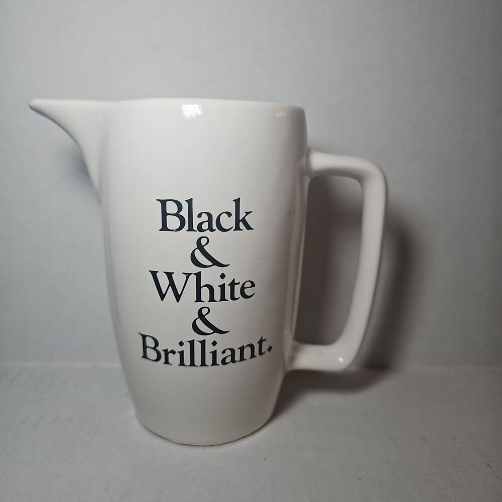Black & White Brilliant Blended Scotch Whisky Pitcher